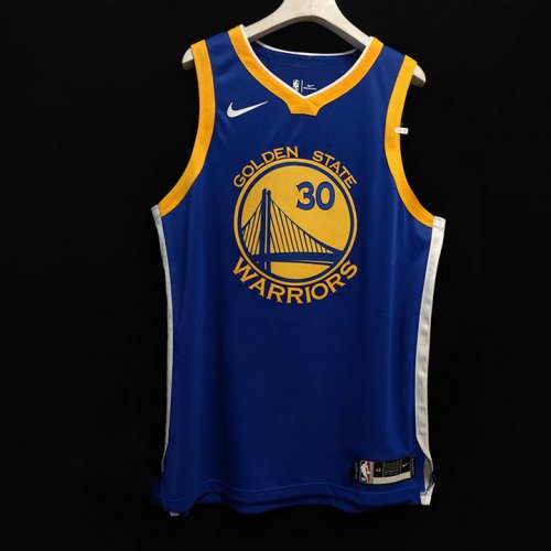 Warriors 30 Curry player version jersey Blue